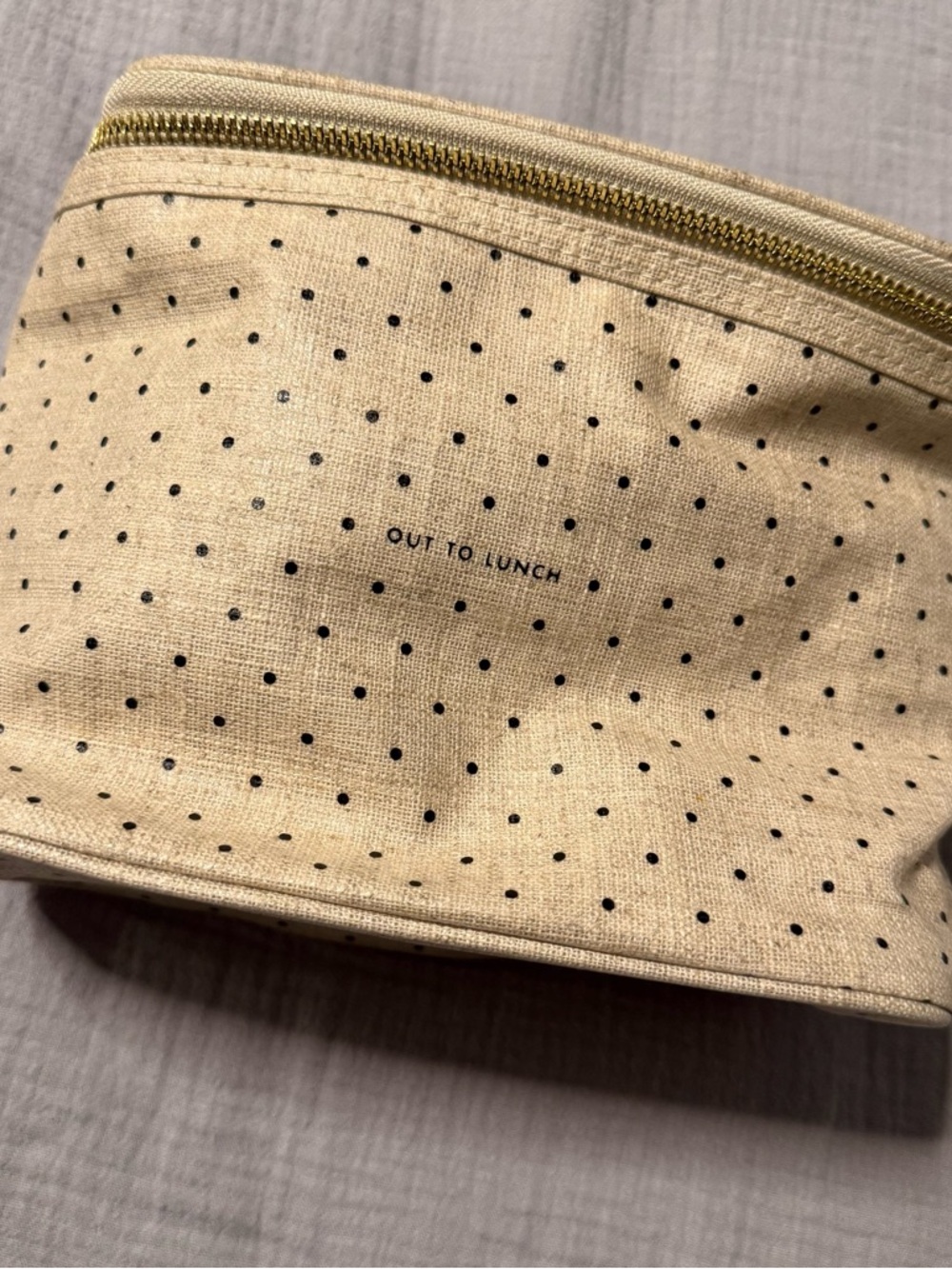 Kate Spade Polka Dot Canvas Pouch - Out To Lunch